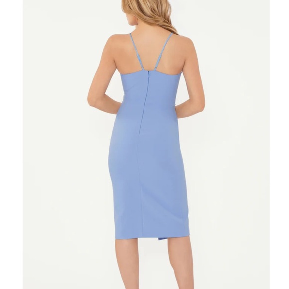 Halter periwinkle body con with slit dress - LIKELY - Picture 2 of 7